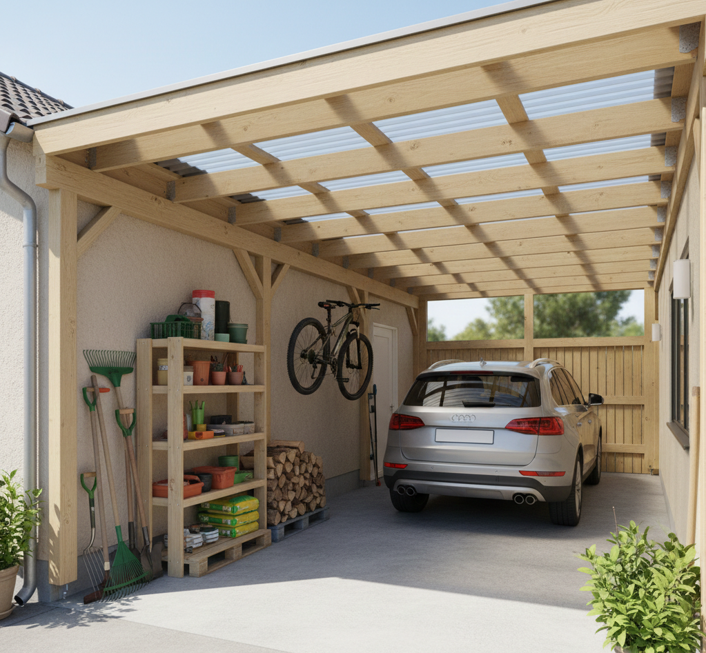 Dom z wiatą garażową – inteligentna alternatywa dla garażu. Oszczędzaj pieniądze i zyskaj przestrzeń!