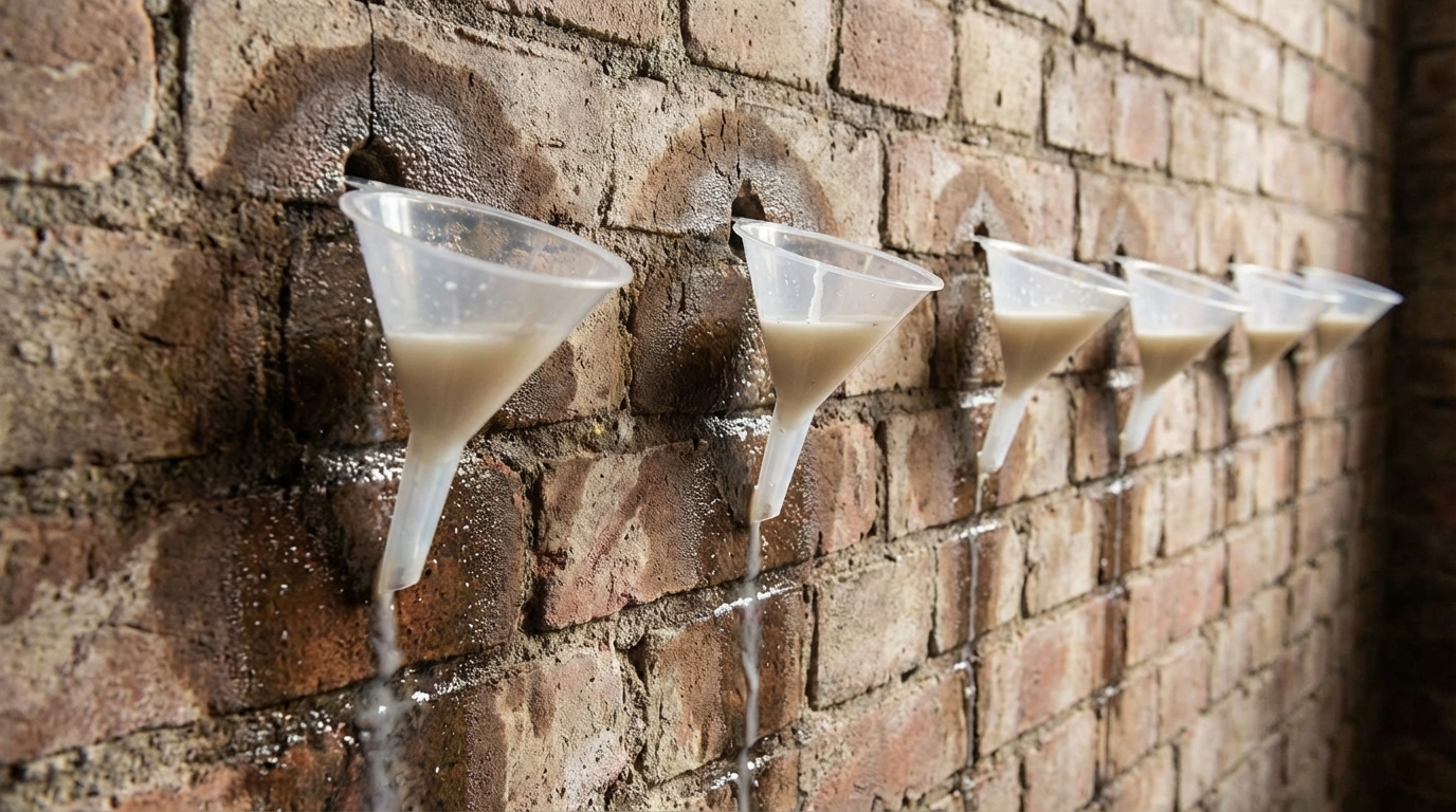 Osuszanie murów metodą iniekcji: Kompletny poradnik krok po kroku
