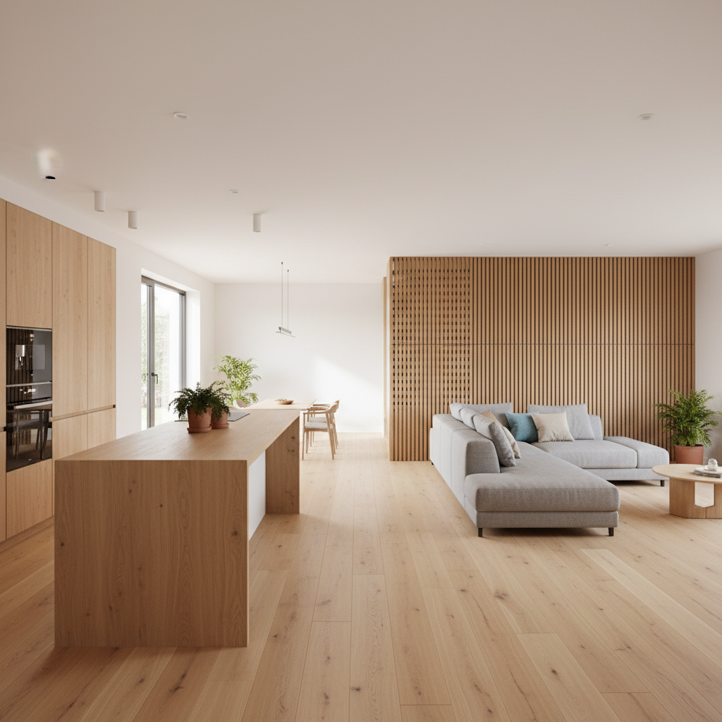 Nowoczesna kuchnia z drewnem: Jak połączyć biel, czerń i naturalne materiały, by stworzyć wymarzoną aranżację?