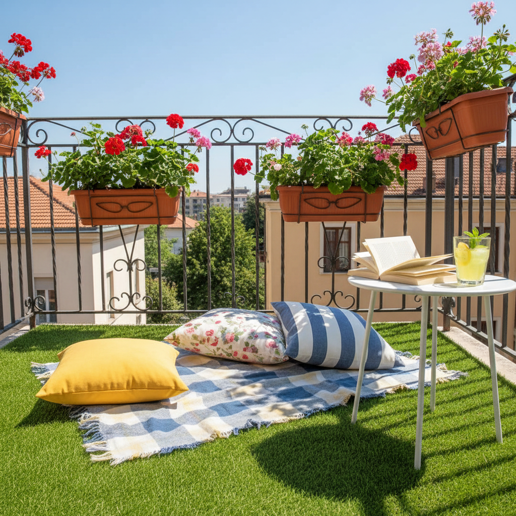 Dekoracyjna podłoga na balkonie bez klejenia. 3 produkty, które odmienią Twój balkon