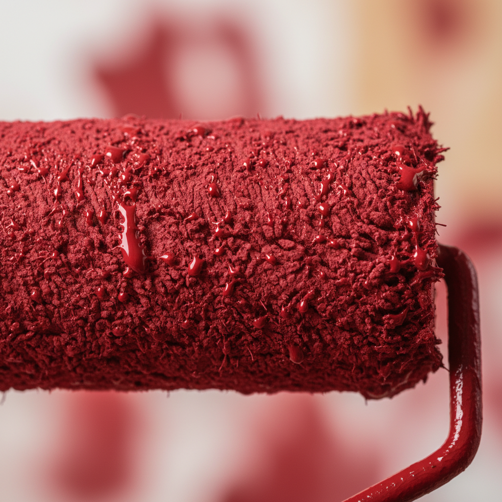 Wykańczanie sufitów i ścian wewnętrznych: Nierówne ślady po wałku – jak ich uniknąć malując intensywnymi kolorami?