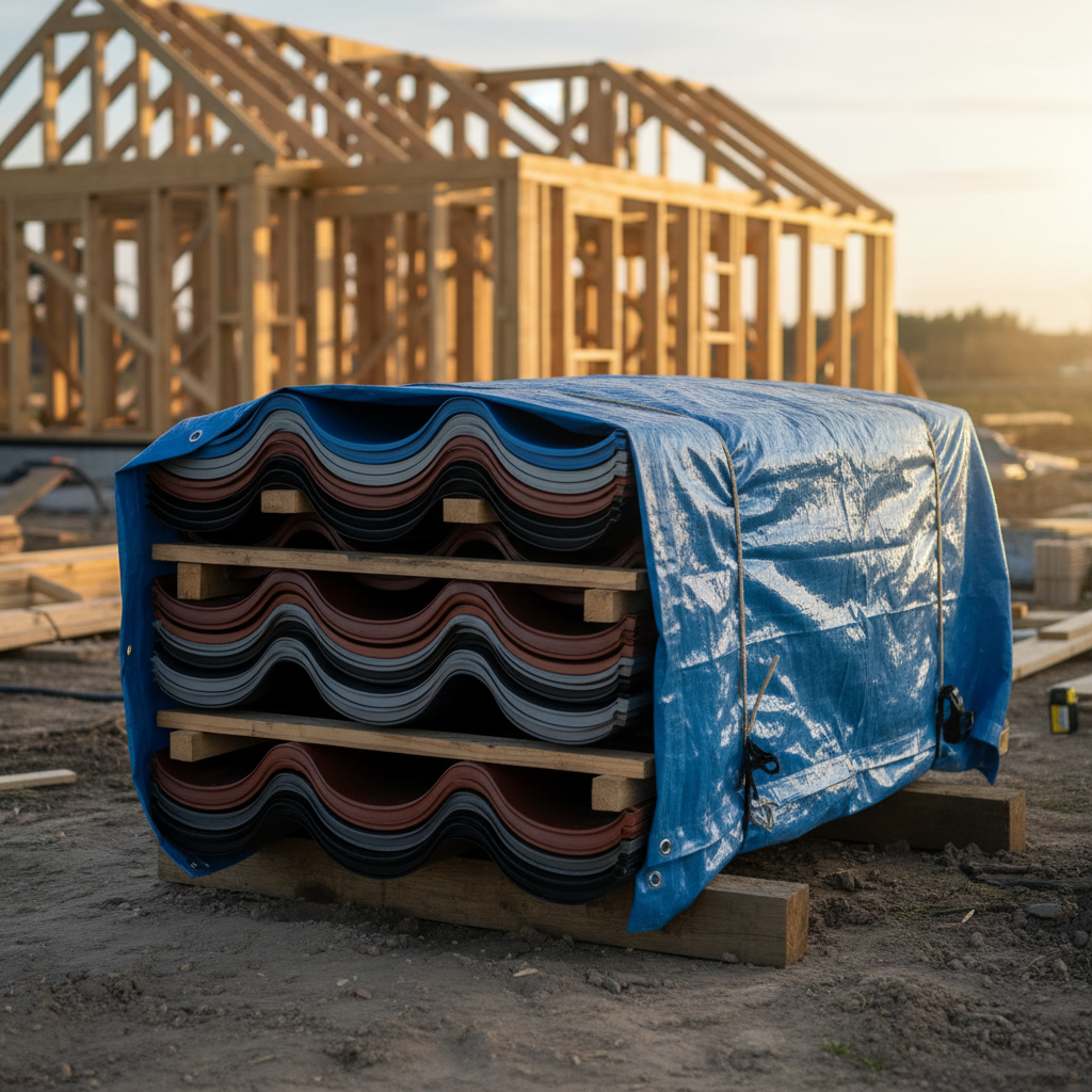 Przechowywanie blachodachówek na placu budowy. Jak nie stracić gwarancji?