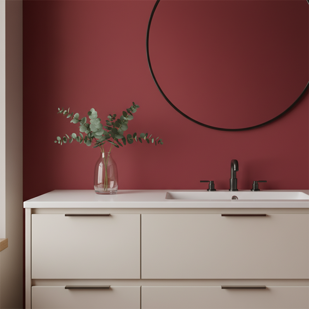 Modna łazienka – galeria wnętrz w intensywnych barwach