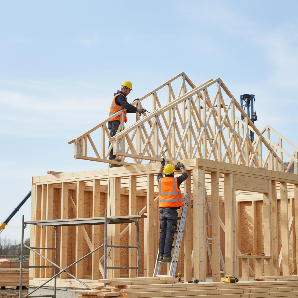 Strop drewniany na wiązarach kratowych: Nowoczesne rozwiązanie konstrukcyjne