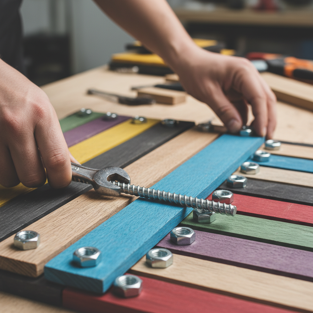 Pomysł na dekorację. Kolorowa wycieraczka drewniana: zrób ją sam