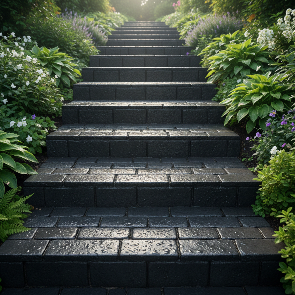 Schody zewnętrzne z kostki brukowej: Idealne połączenie domu z ogrodem