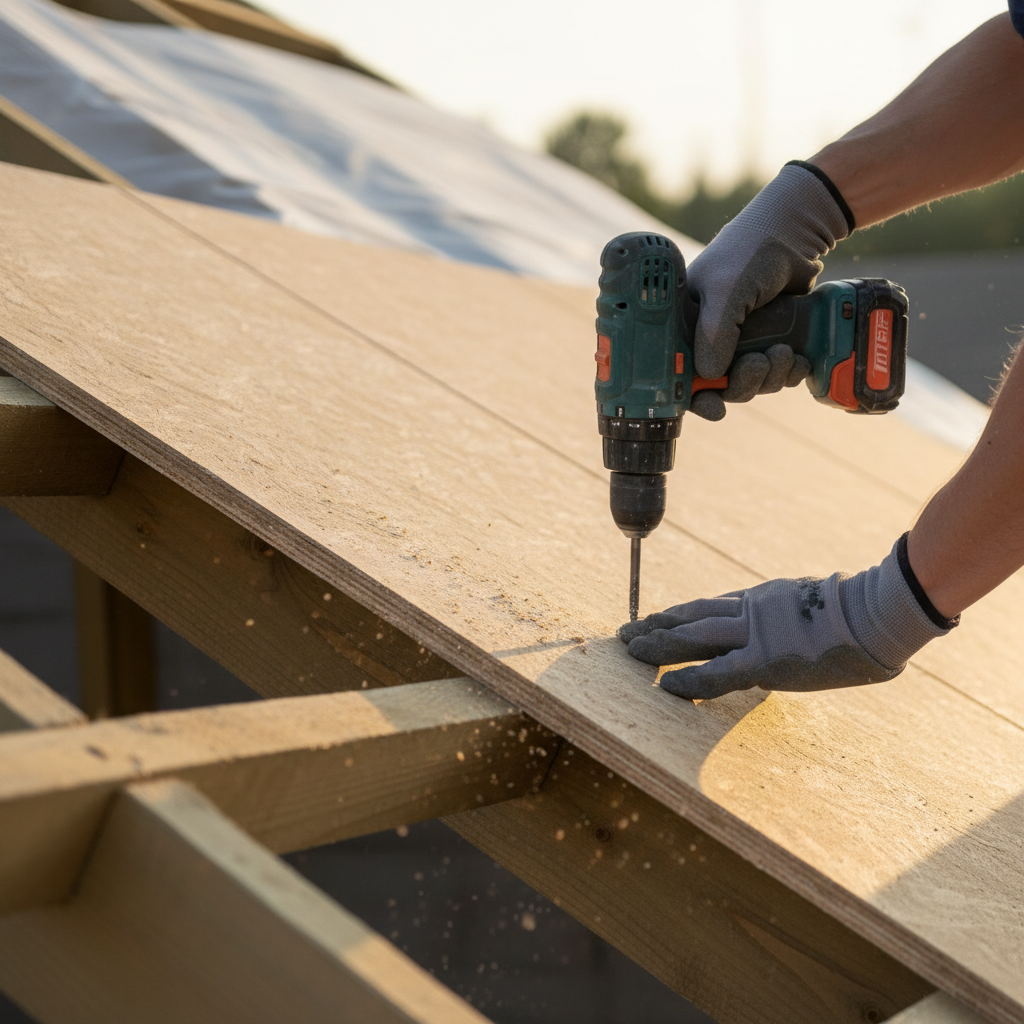 Adaptacja poddasza. Ściany i stropy poddasza wykończone płytami budowlanymi