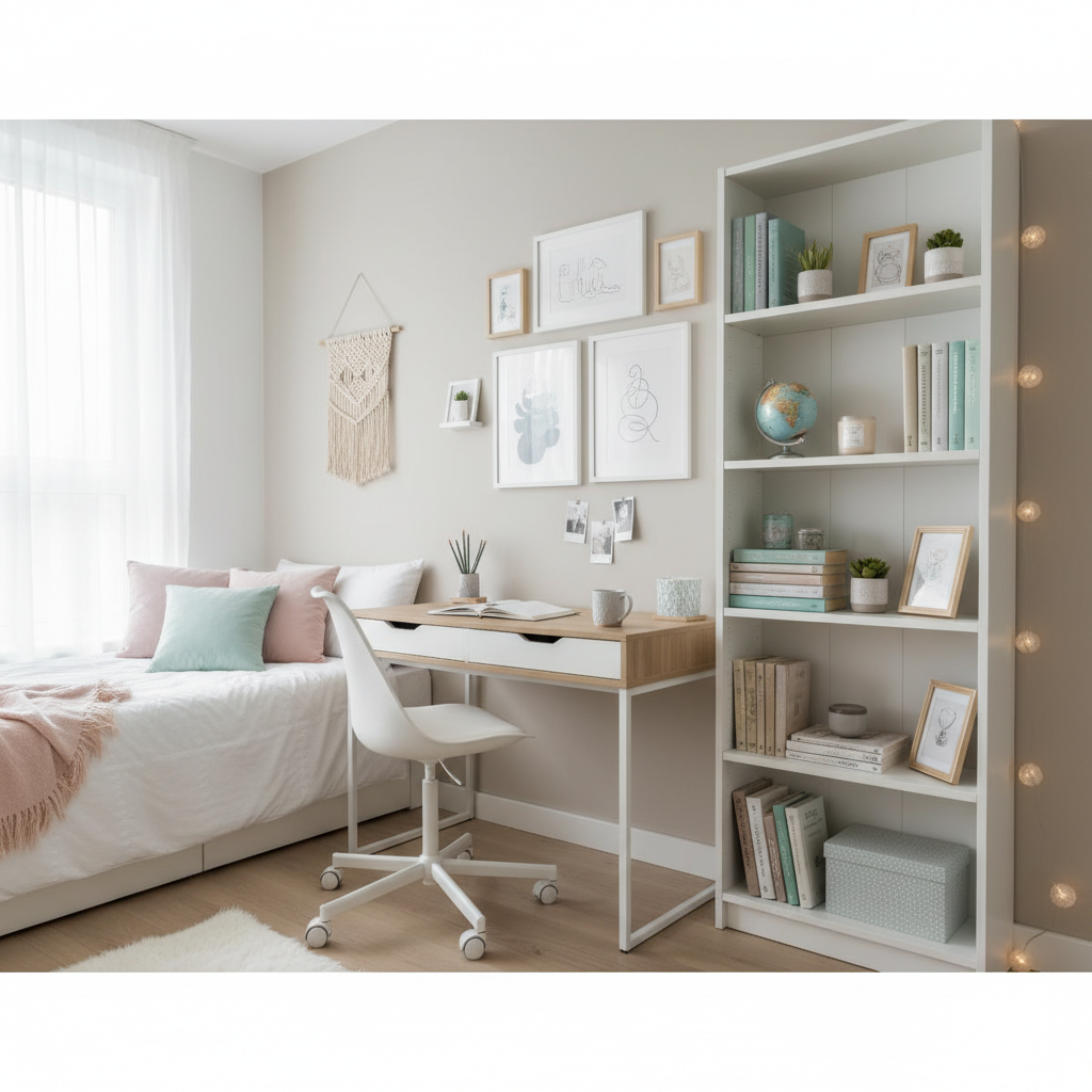 Pokój nastoletniej elegantki – Strefa marzeń i funkcjonalności