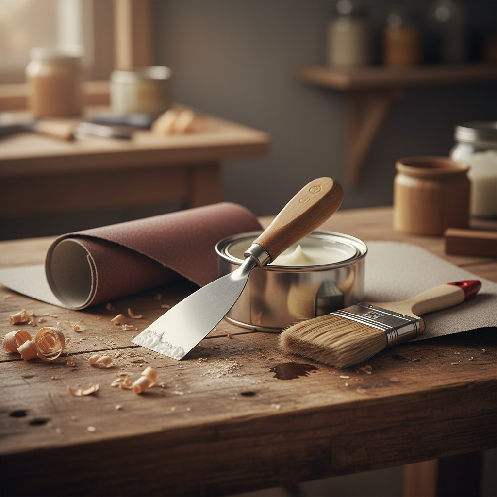 Szpachle i kity do drewna: sposób na ubytki w parkietach lub stolarce