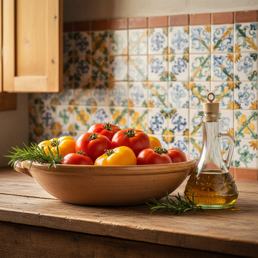 Biel i drewno: piękna aranżacja wnętrza w toskańskim stylu